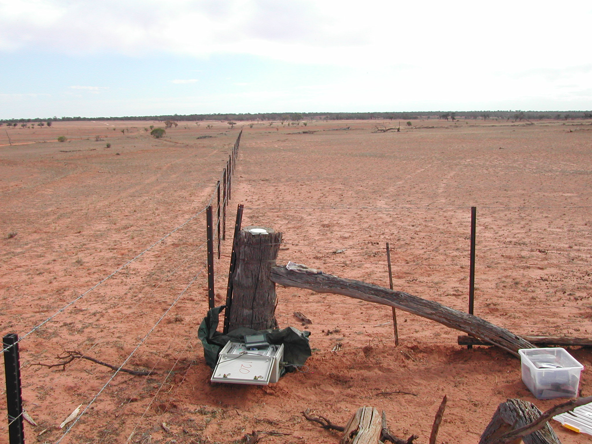 Short period station deployed in outback NSW.